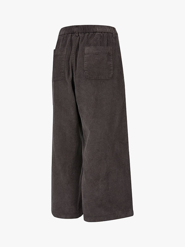 Celtic & Co. Organic Cotton Cord Wide Crop Trousers, Ebony