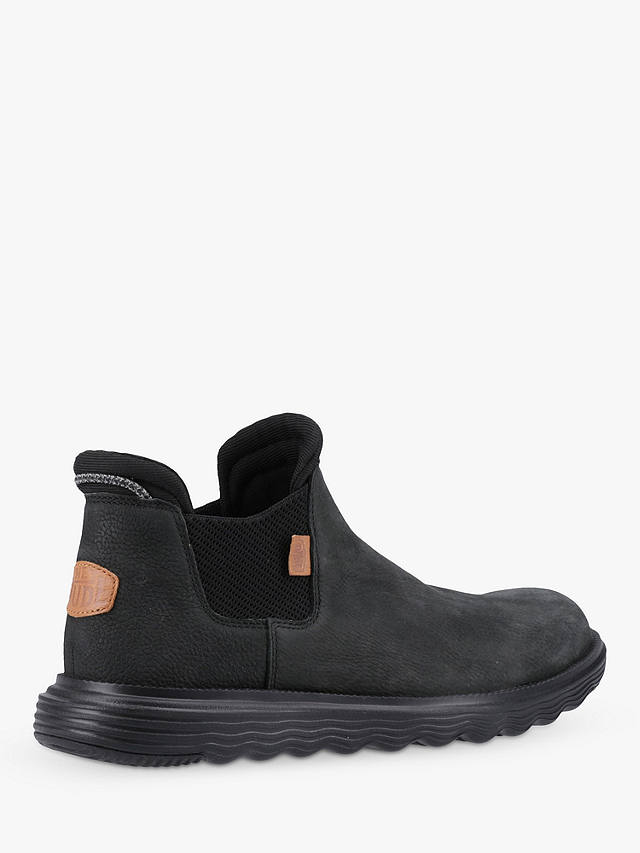 Hey Dude Branson Leather Chelsea Boots, Black at John Lewis & Partners