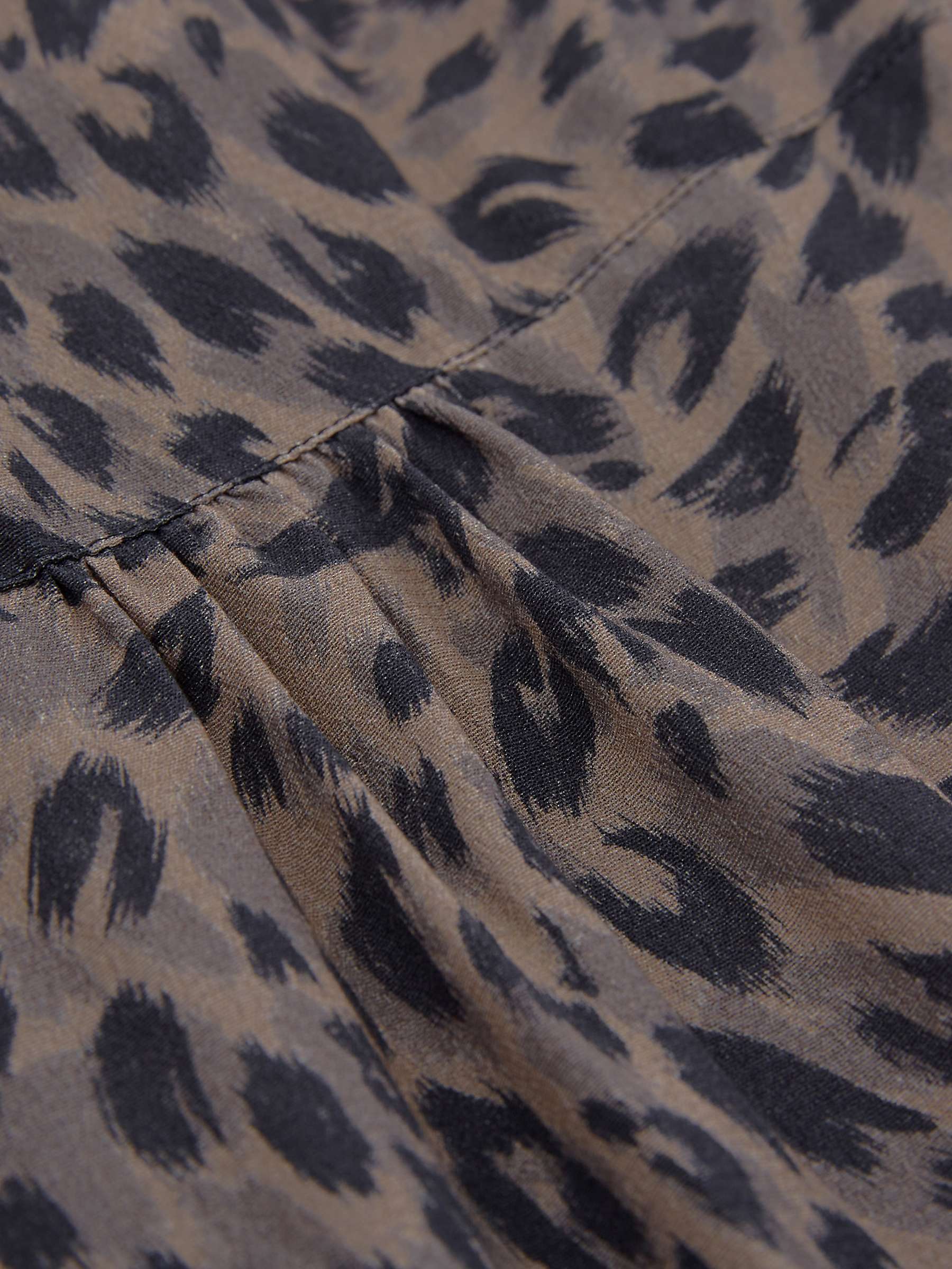 Buy Celtic & Co. D-Ring Belted Leopard Midi Dress, Ebony Online at johnlewis.com