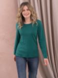 Celtic & Co. Organic Cotton Long Sleeve T-Shirt, Bottle Green