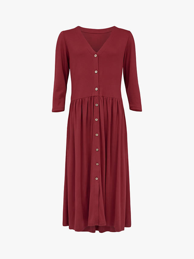 Celtic & Co. Organic Cotton Jersey Midi Dress, Pillarbox Red