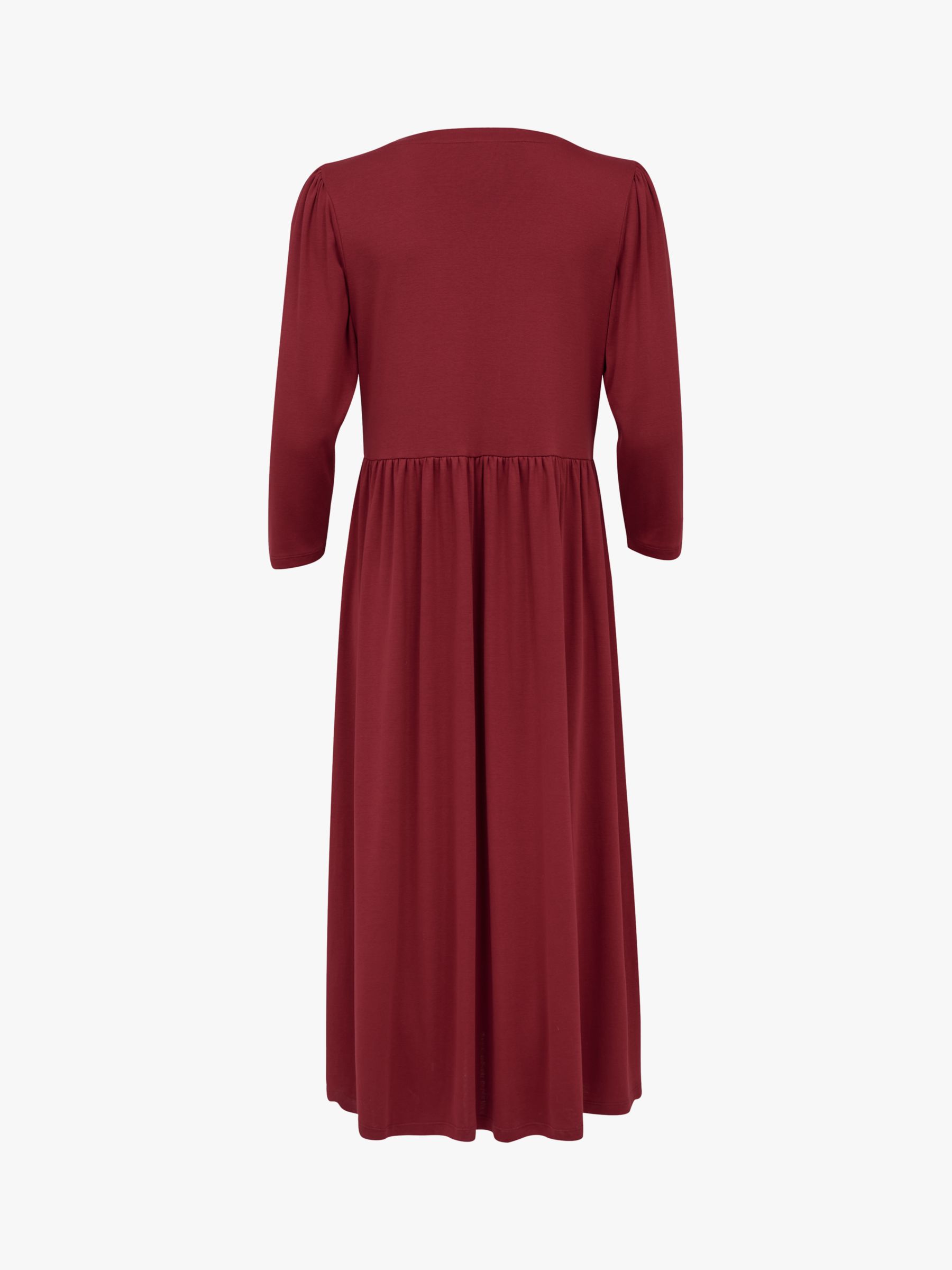 Celtic & Co. Organic Cotton Jersey Midi Dress, Pillarbox Red, 12