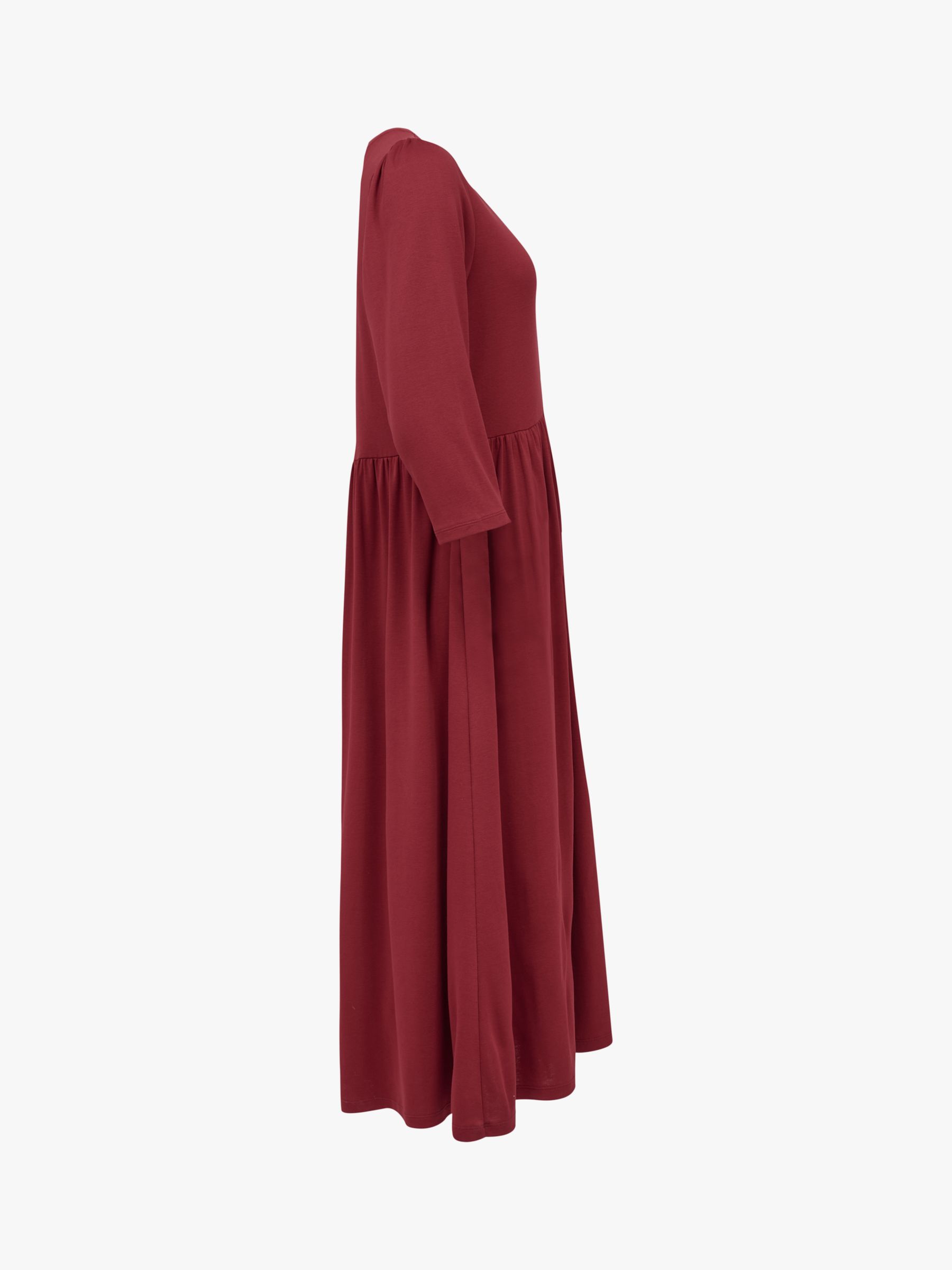 Celtic & Co. Organic Cotton Jersey Midi Dress, Pillarbox Red, 12