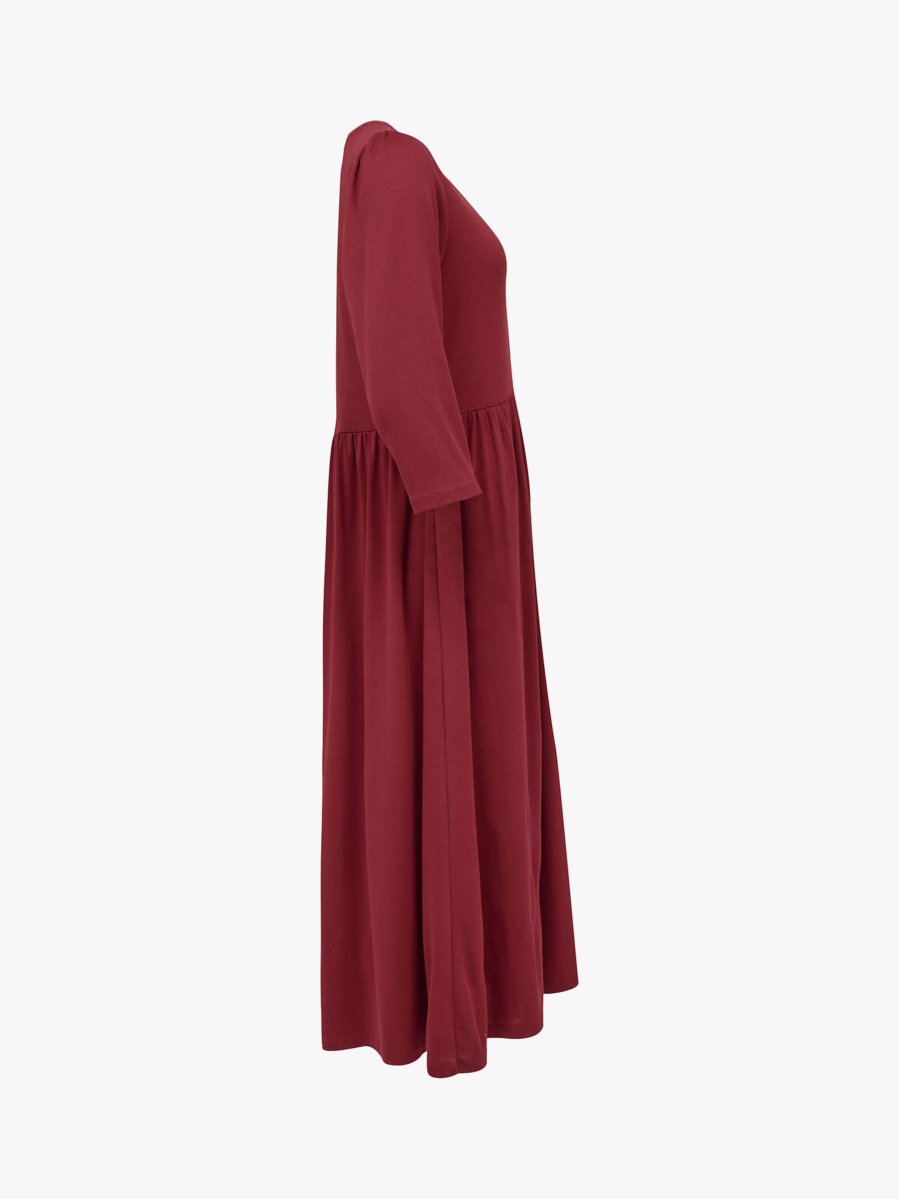 Buy Celtic & Co. Organic Cotton Jersey Midi Dress, Pillarbox Red Online at johnlewis.com