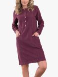 Celtic & Co. Baby Cord Knee Length Cotton Dress, Damson