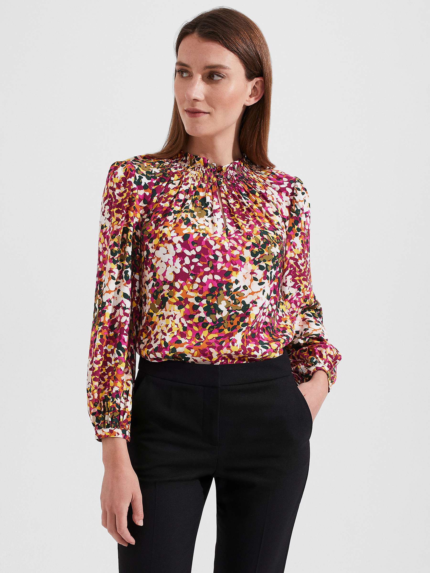 Buy Hobbs June Speck Print Blouse, Multi Online at johnlewis.com