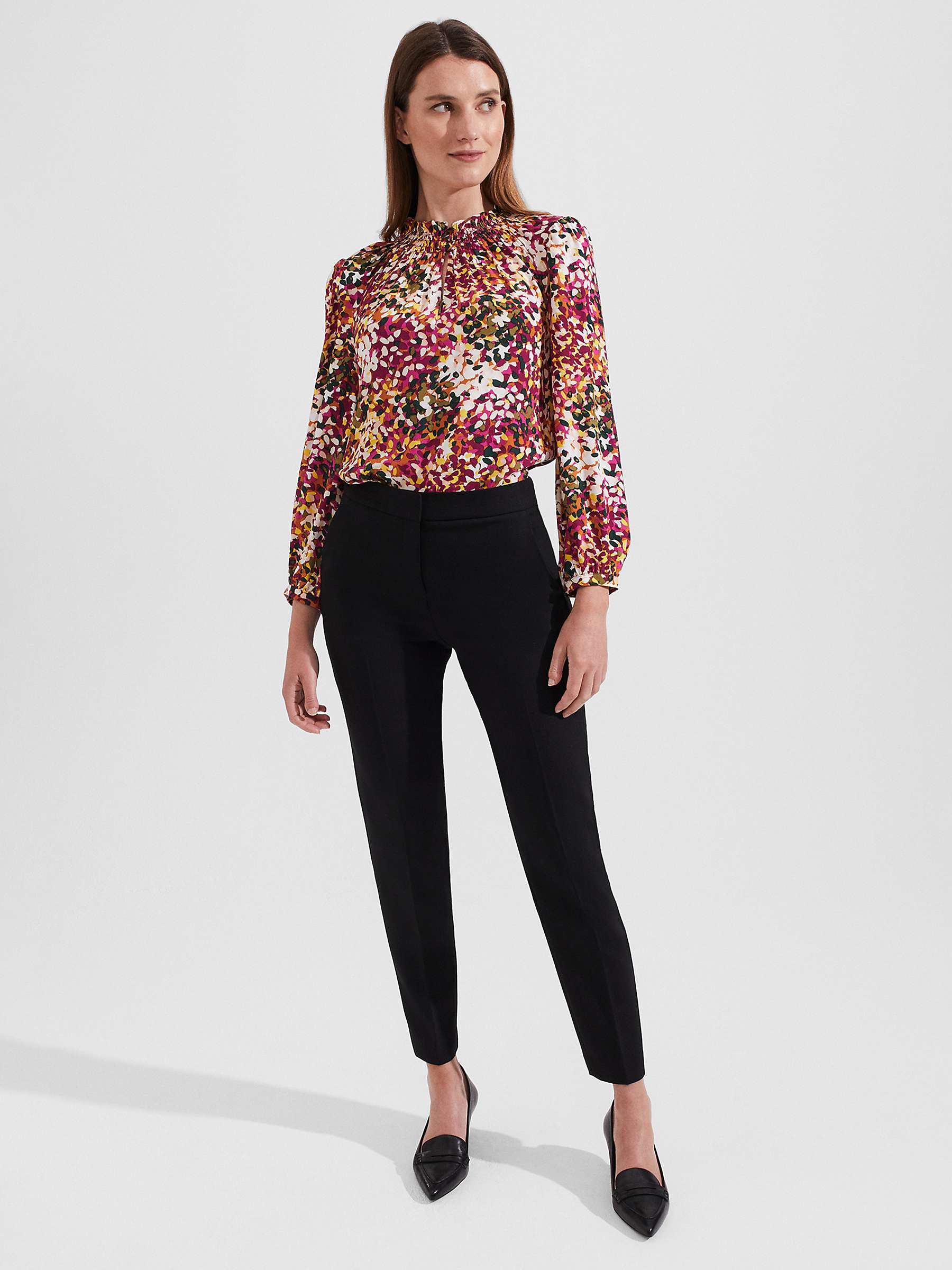 Buy Hobbs June Speck Print Blouse, Multi Online at johnlewis.com