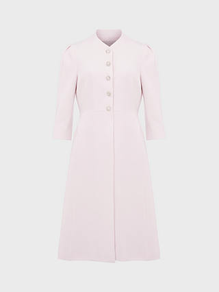 Hobbs Chara Plain Coat, Pale Pink