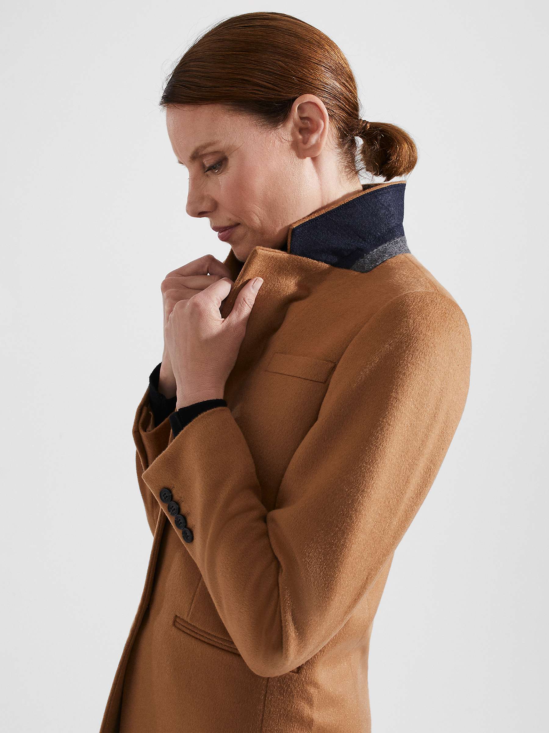 Buy Hobbs Petite Tilda Plain Coat, Classic Camel Online at johnlewis.com