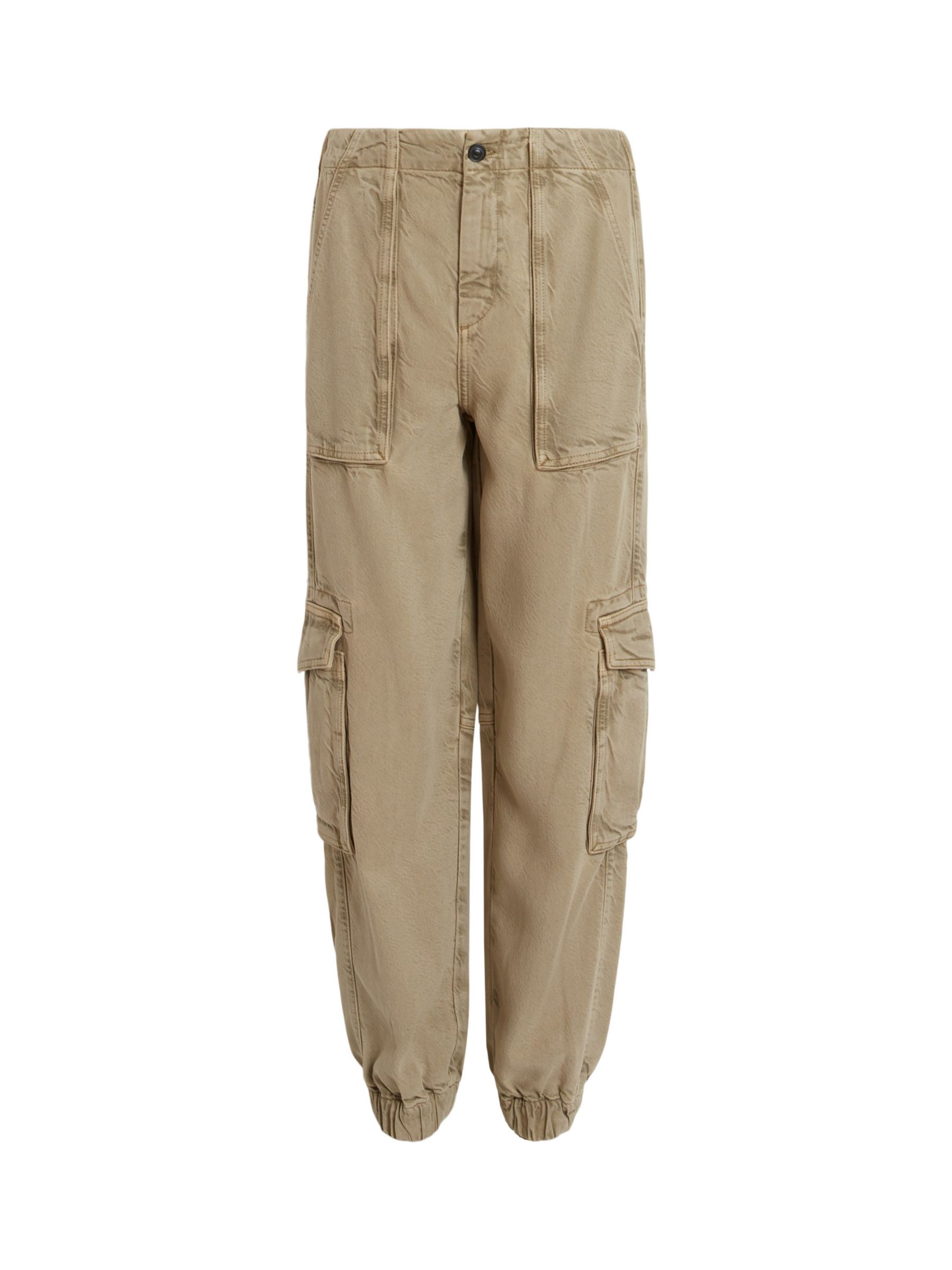 Buy AllSaints Frieda Tencel Trouser, Washed Olive Green Online at johnlewis.com