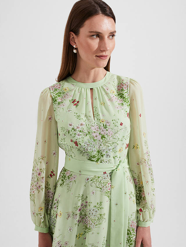 Hobbs Leia Silk Floral Print Dress