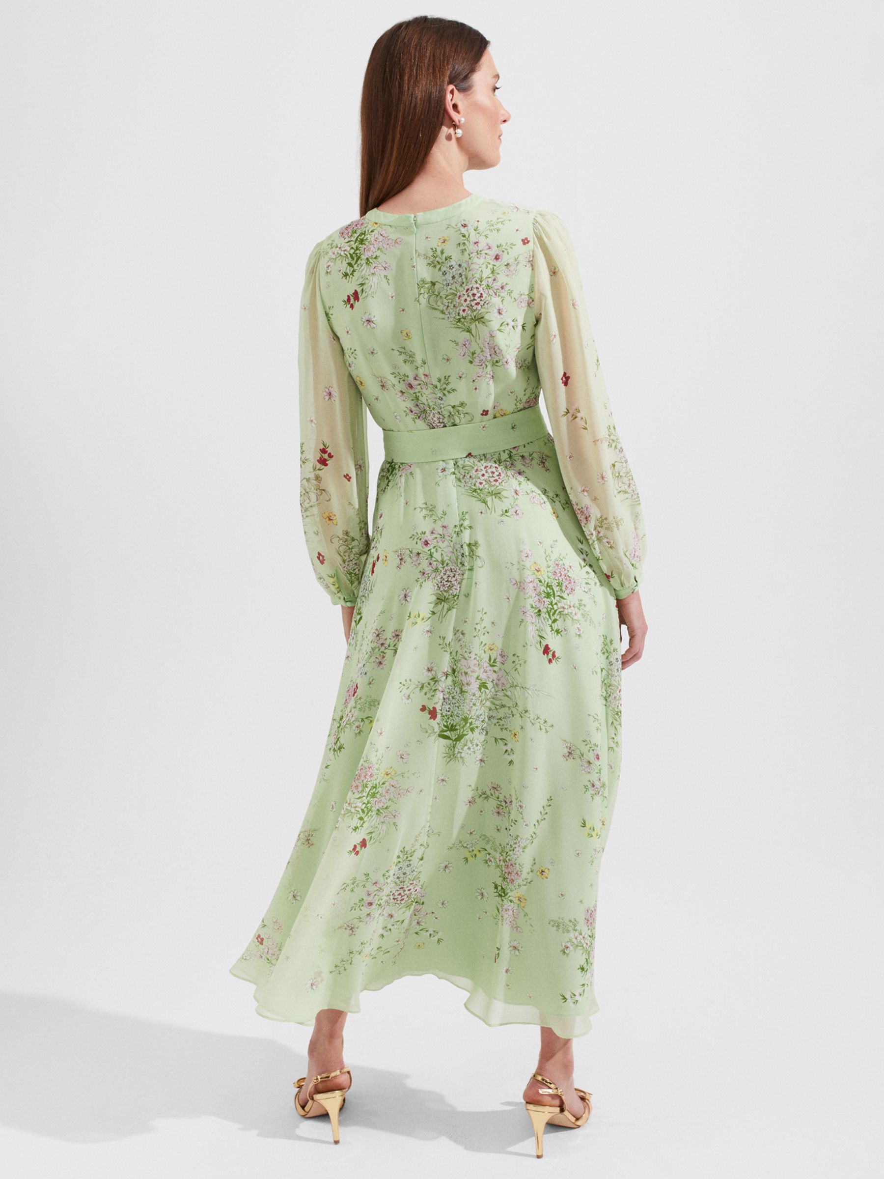 Hobbs Leia Silk Floral Print Dress at John Lewis & Partners