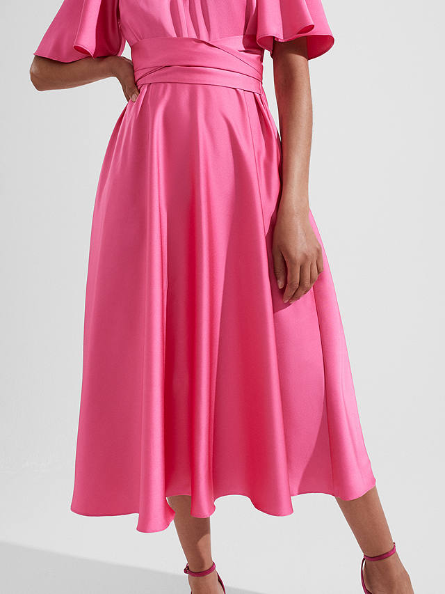 Hobbs Orelia Plain Dress, Party Pink
