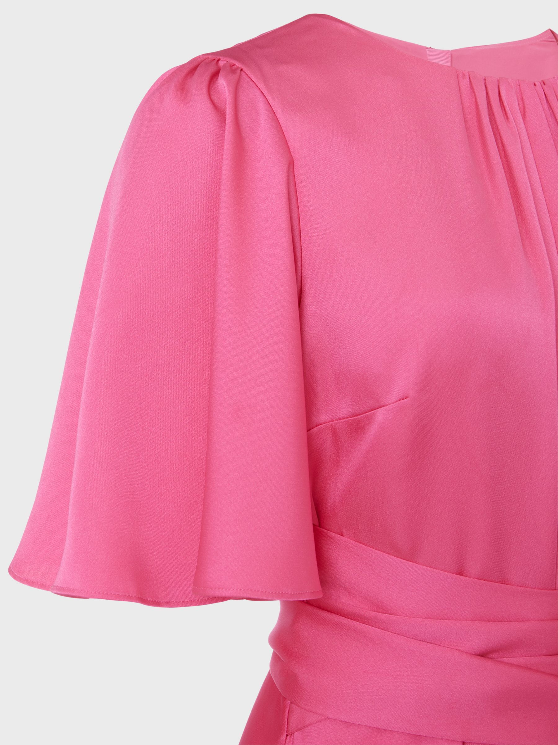 Hobbs Orelia Plain Dress, Party Pink, 10
