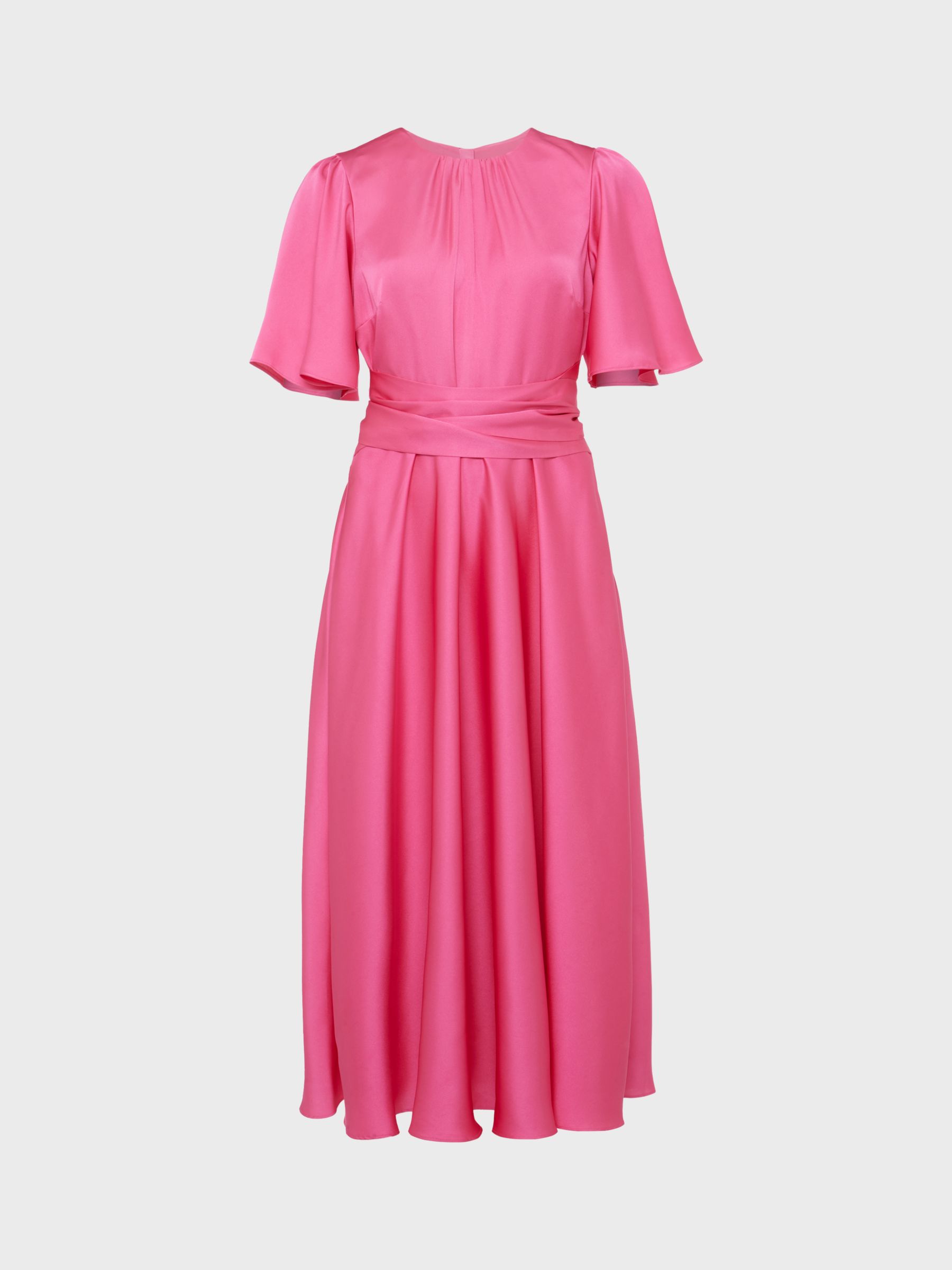 Hobbs Orelia Plain Dress, Party Pink, 8