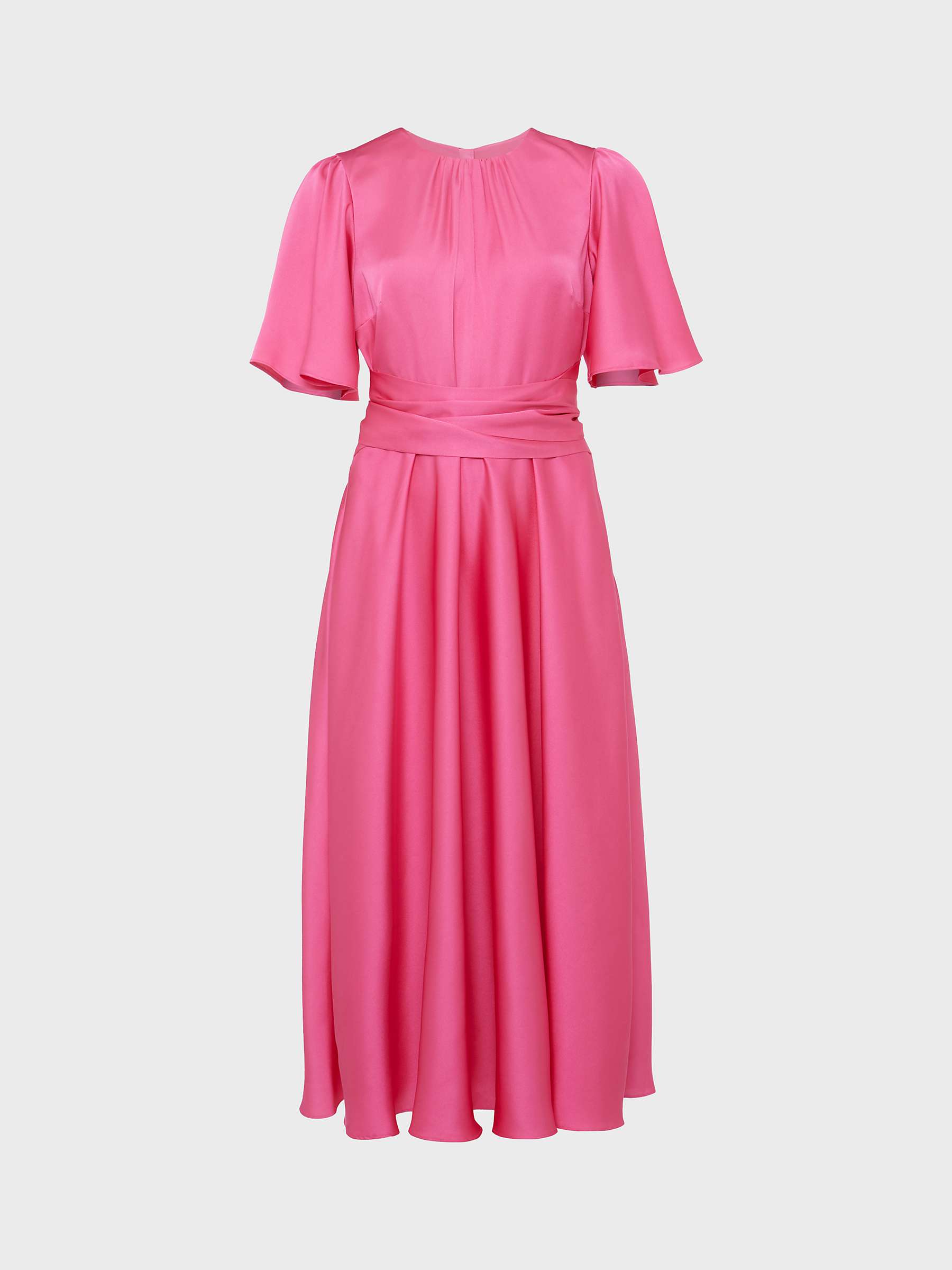 Hobbs Orelia Plain Dress, Party Pink at John Lewis & Partners