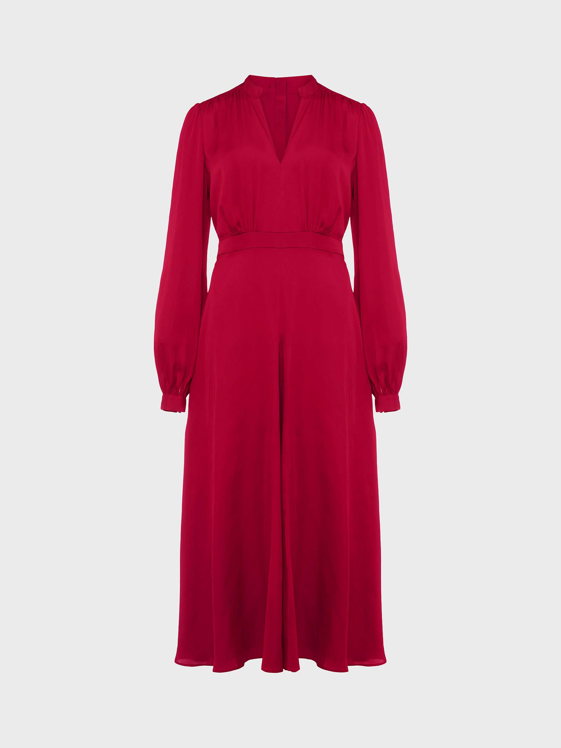 Buy Hobbs Ivanna Plain Midi Dress, Jam Pink Online at johnlewis.com