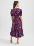 Hobbs Rochelle Floral Dress, Purple/Multi, Purple/Multi