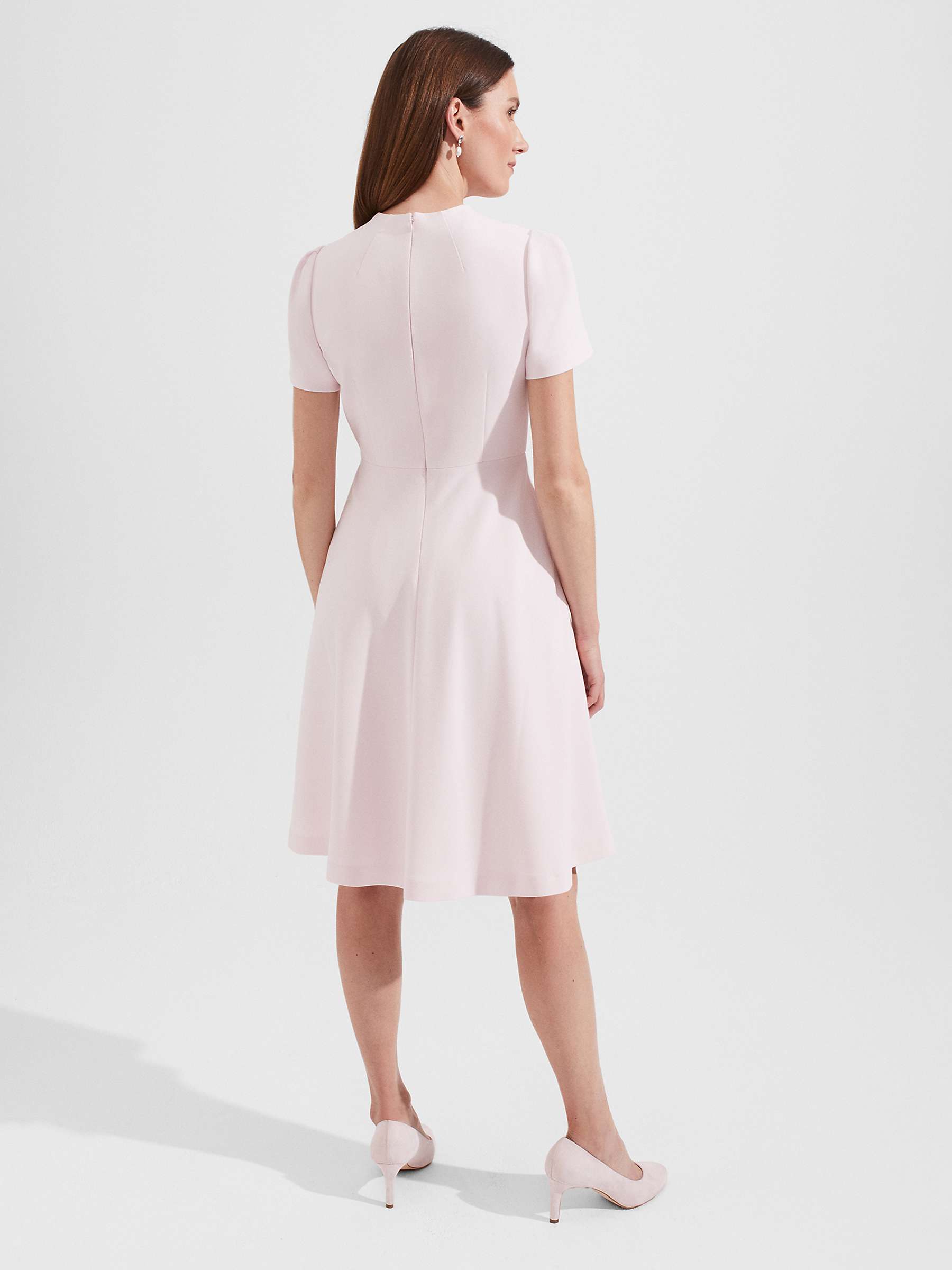 Buy Hobbs Chara Plain Dress, Pale Pink Online at johnlewis.com