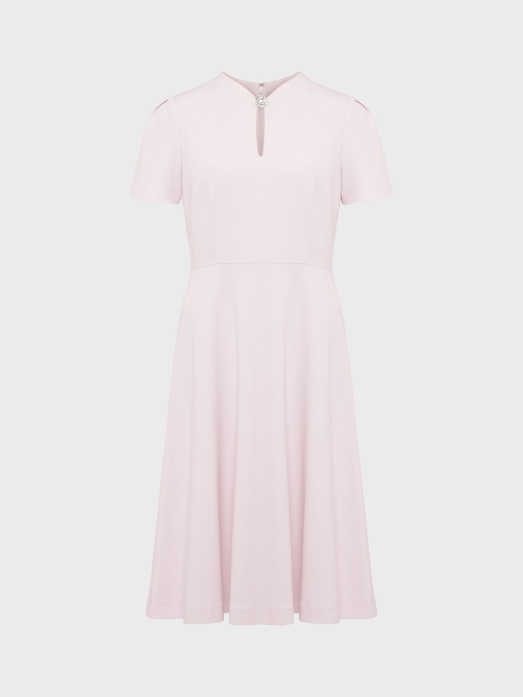 Hobbs Chara Plain Dress, Pale Pink, 10