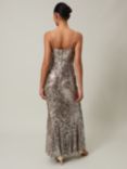 Phase Eight Thalia Sequin Maxi Dress with Cover Up, Silver
