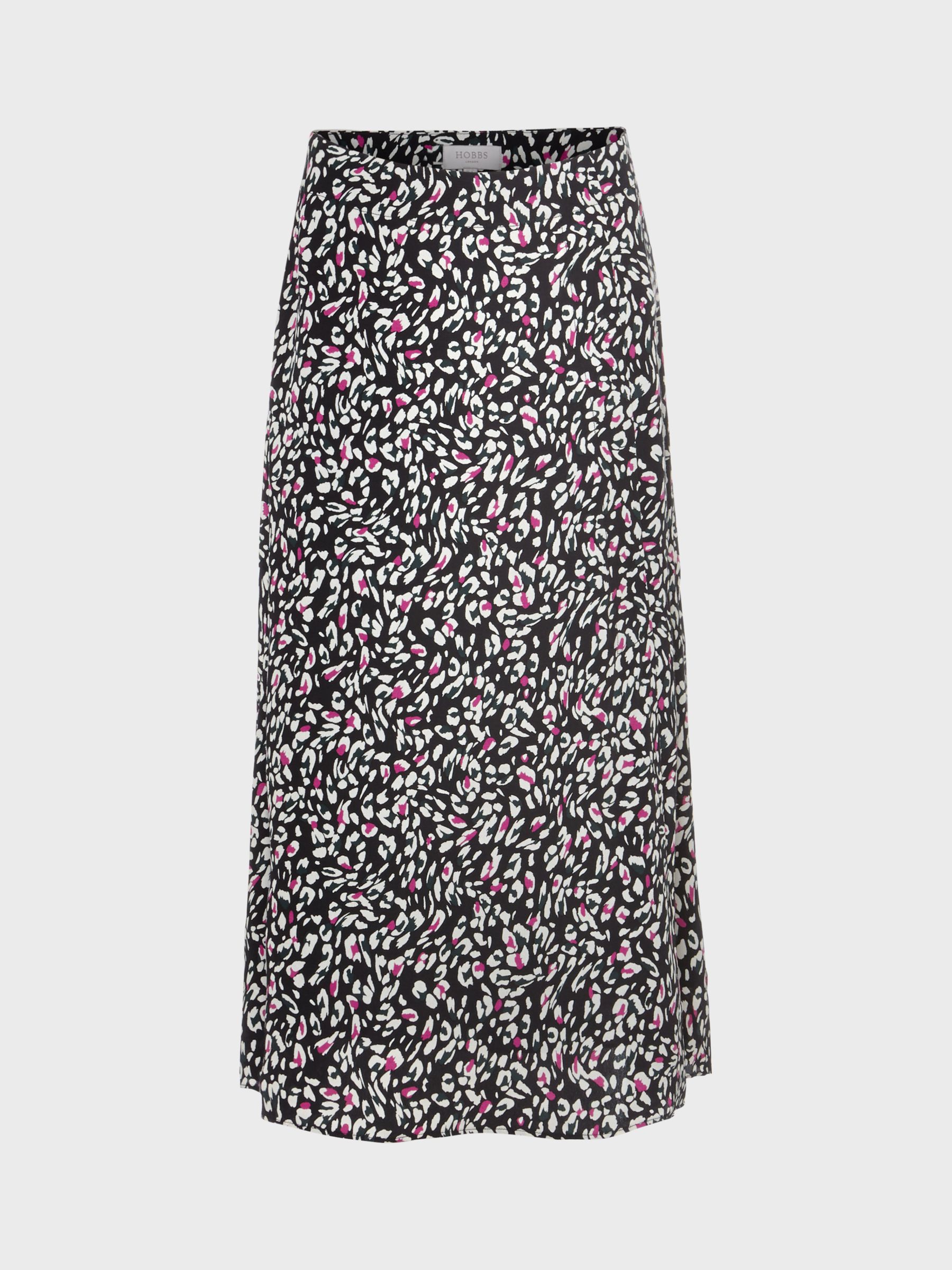 Buy Hobbs Annette Floral Skirt, Black Online at johnlewis.com