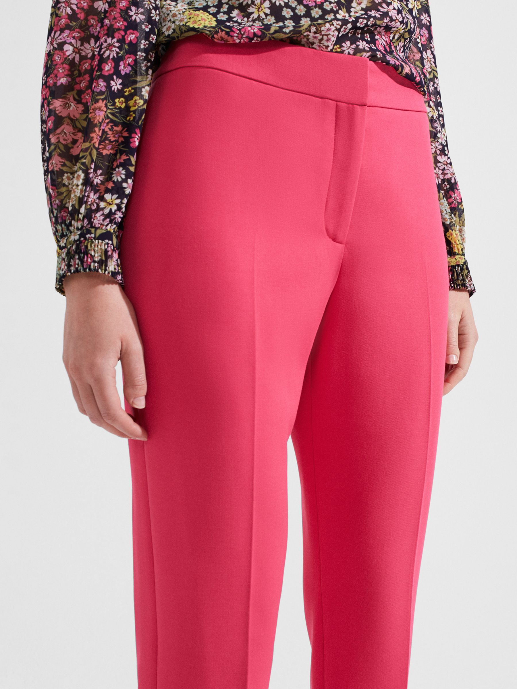 Buy Hobbs Kaia Slim Trousers, Geranium Pink Online at johnlewis.com