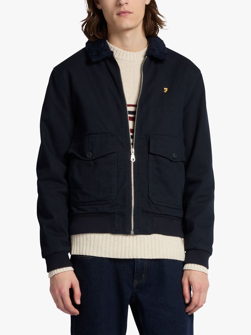 Farah Sistine Zip Through Jacket True Navy