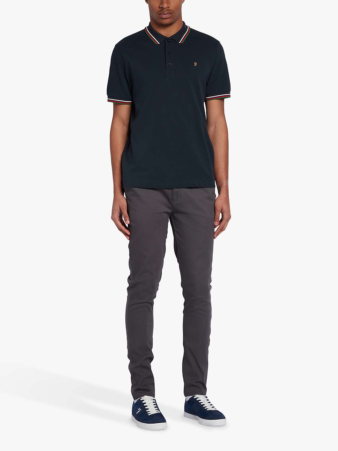 Buy Farah Alvin Tipped Short Sleeve Polo Top Online at johnlewis.com