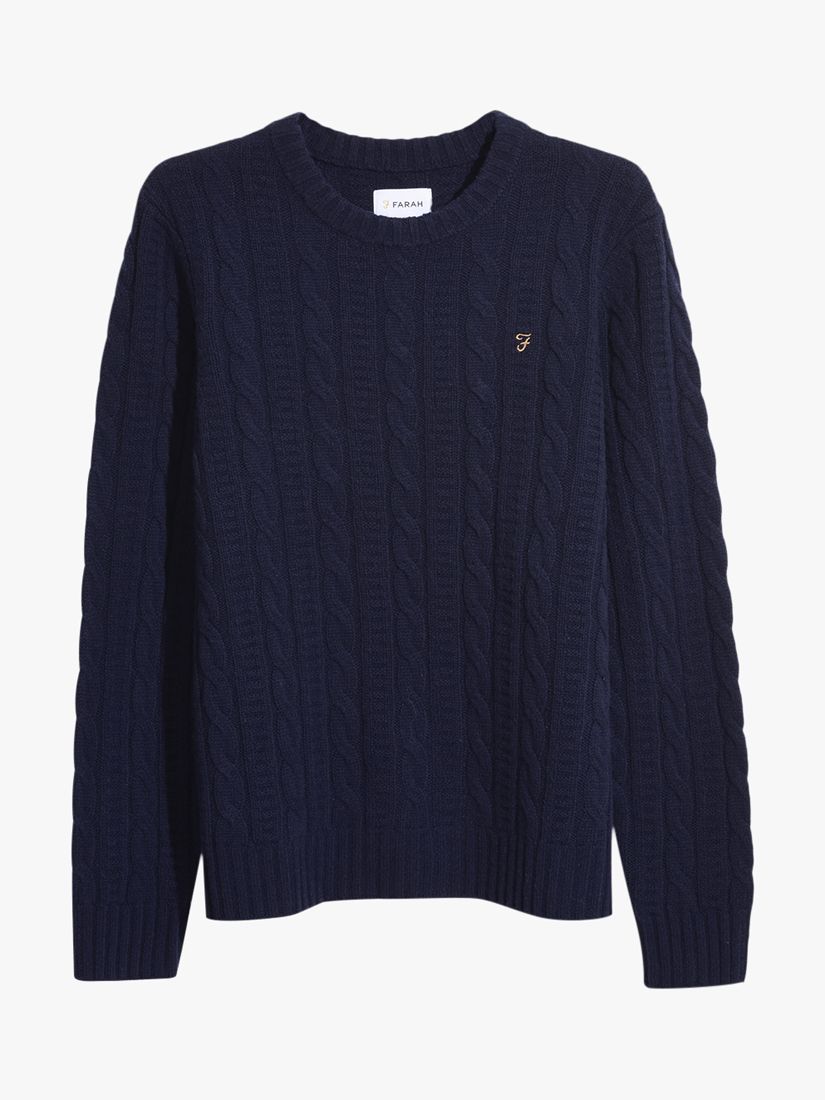 Farah cable hot sale knit jumper