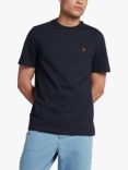 Farah Danny Regular Fit Organic Cotton T-Shirt, True Navy