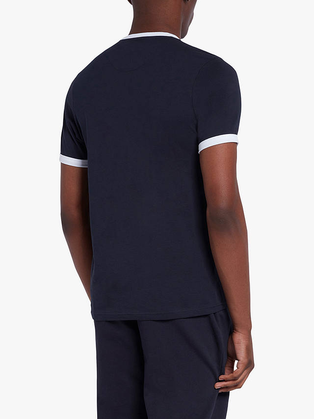 Farah Groves Organic Cotton Short Sleeve Ringer T-shirt, True Navy 