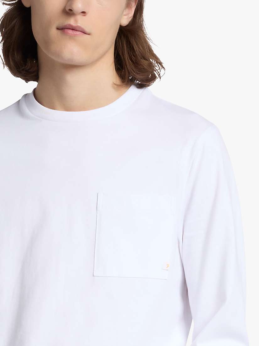Buy Farah Burt Long Sleeve Organic Cotton T-Shirt Online at johnlewis.com