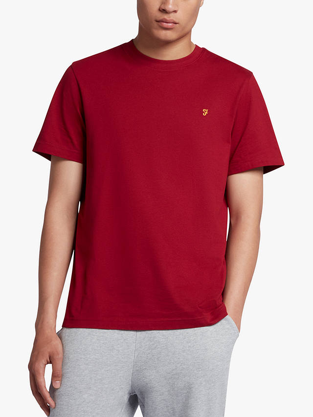 Farah Danny Regular Fit Organic Cotton T-Shirt, Warm Red
