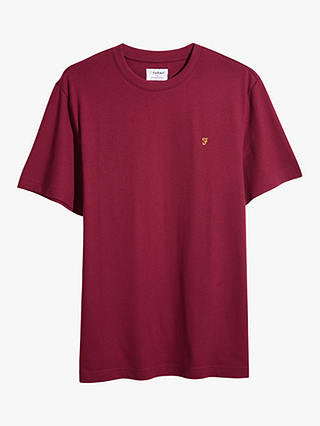 Farah Danny Regular Fit Organic Cotton T-Shirt, Warm Red