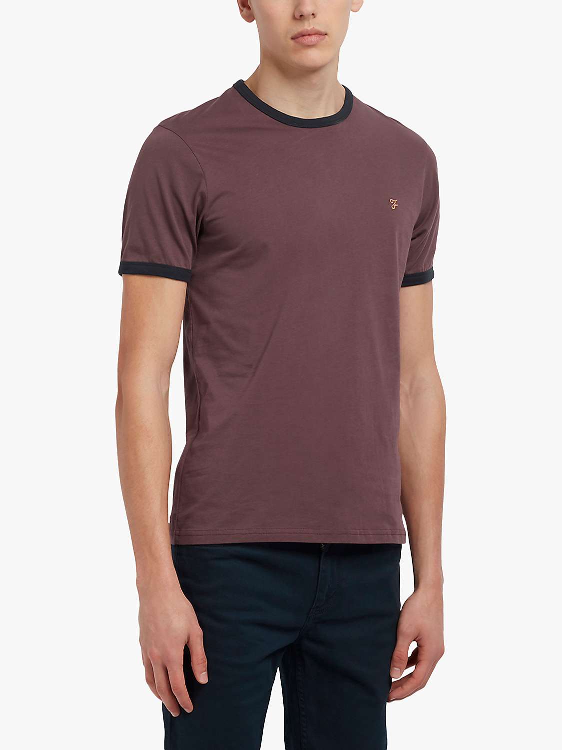 Buy Farah Groves Organic Cotton Short Sleeve Ringer T-shirt Online at johnlewis.com