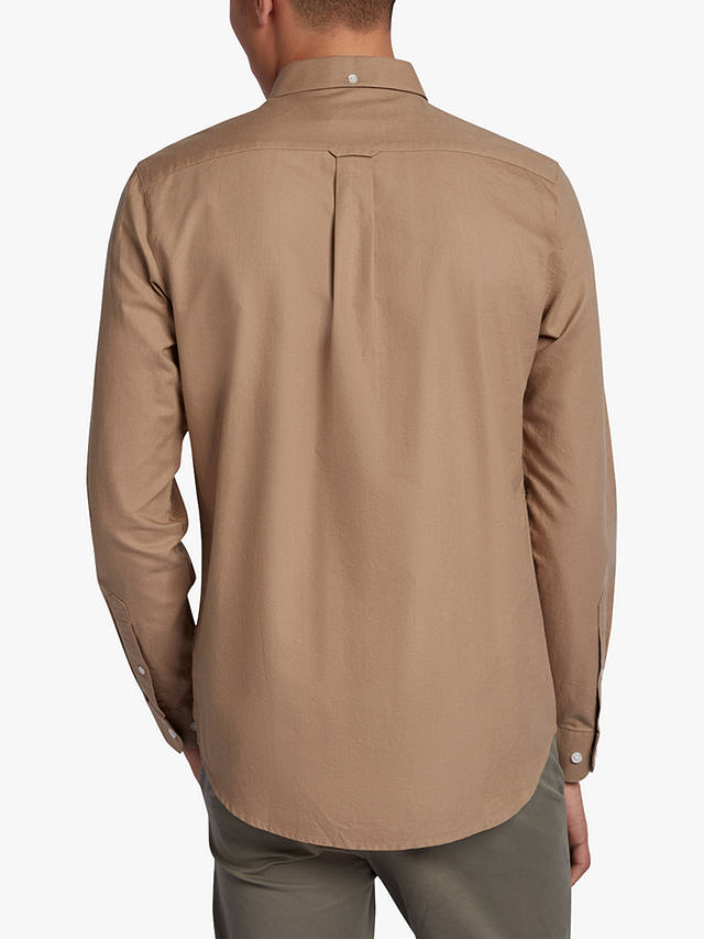 Farah Brewer Slim Fit Organic Cotton Oxford Shirt, Beige