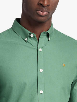 Farah Brewer Slim Fit Organic Cotton Oxford Shirt, Wreath Green