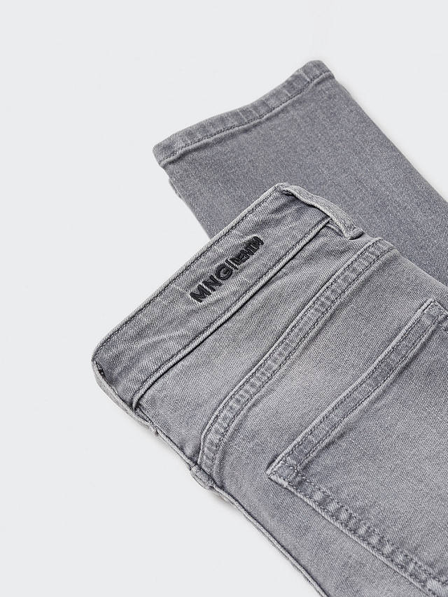 Mango Kids' Slim Fit Cropped Jeans, Grey