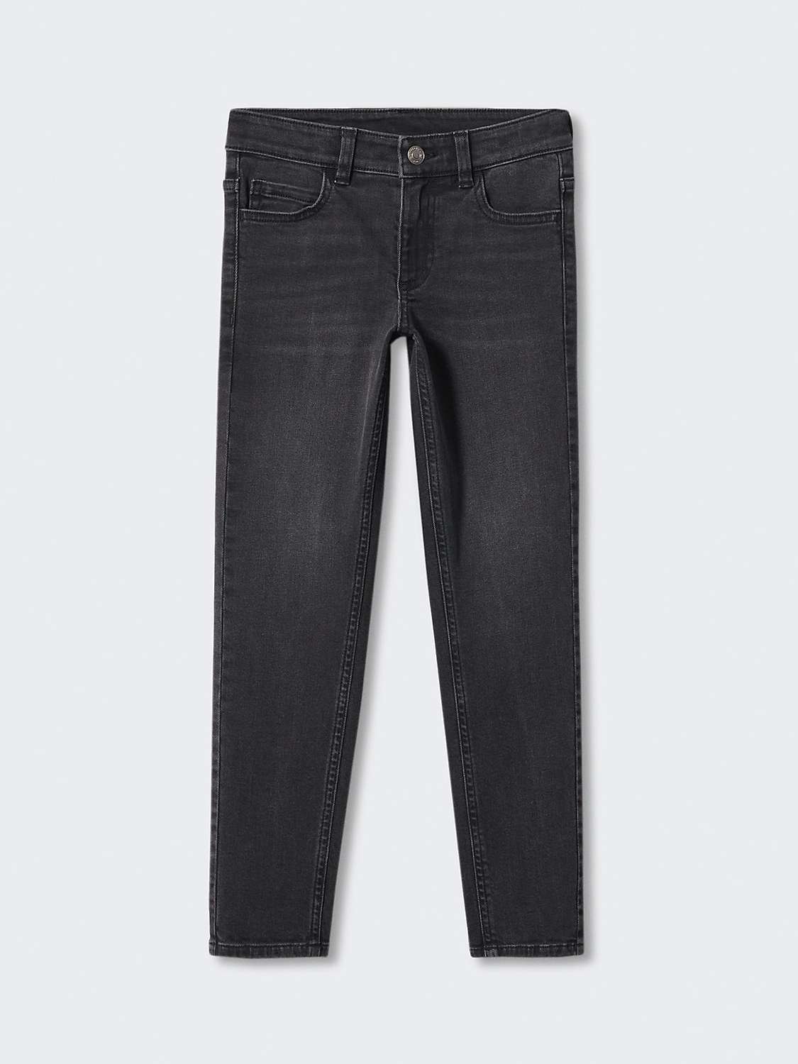 Mango Kids' Slim Fit Cropped Jeans, Open Grey at John Lewis & Partners