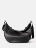 Jigsaw Melbury Soft Leather Slouchy Shoulder Bag, Black