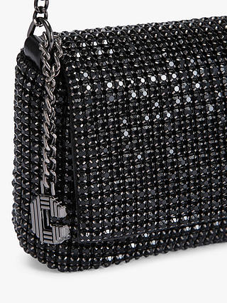 Carvela Shinebright Embellished Cross Body Bag, Black