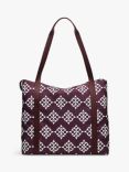 Radley 24/7 Tiled Wallpaper Print Medium Zip Top Shoulder Bag