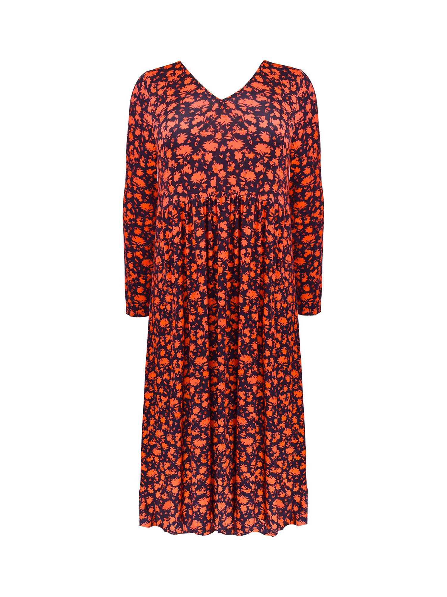 Buy Live Unlimited Curve Ditsy Print Swing Midi Dress, Red/Multi Online at johnlewis.com