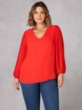 Live Unlimited Curve Pleated Sleeve Blouse