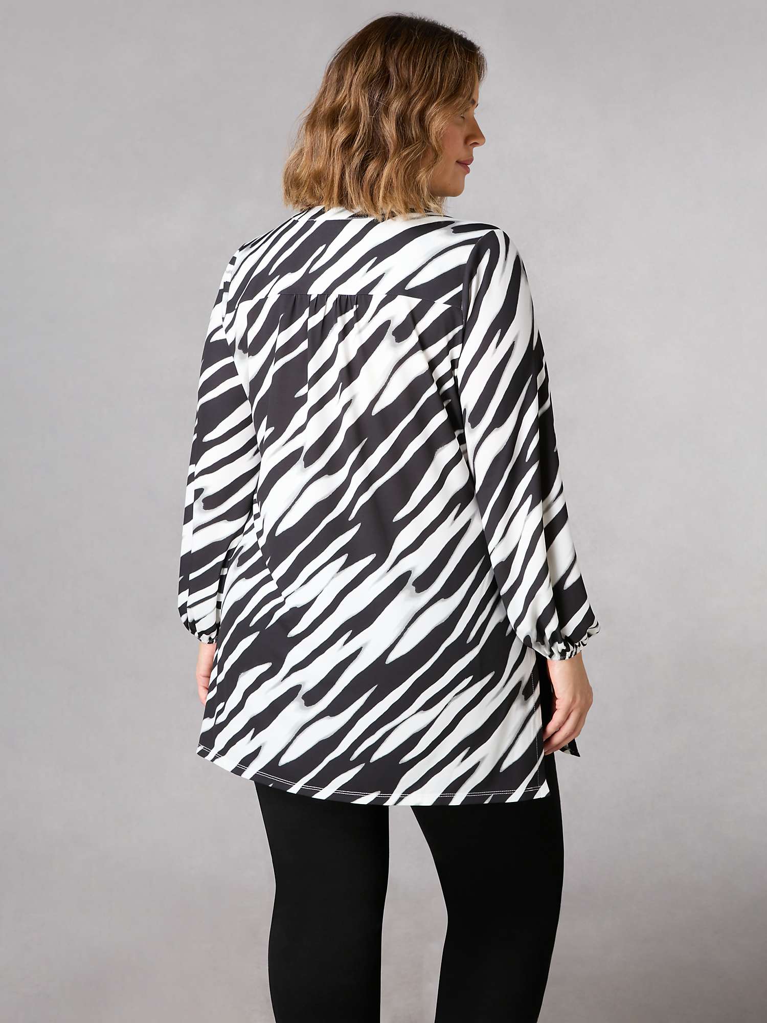Buy Live Unlimited Curve Abstract Print Split Tunic Top, Multi Online at johnlewis.com