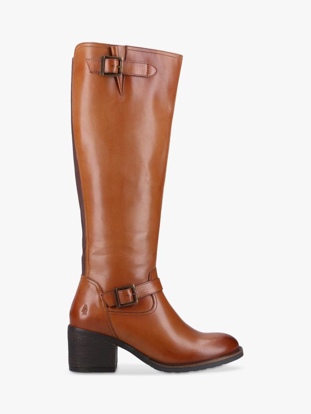 Hush Puppies Heidi Long Boots Tan Leather 3