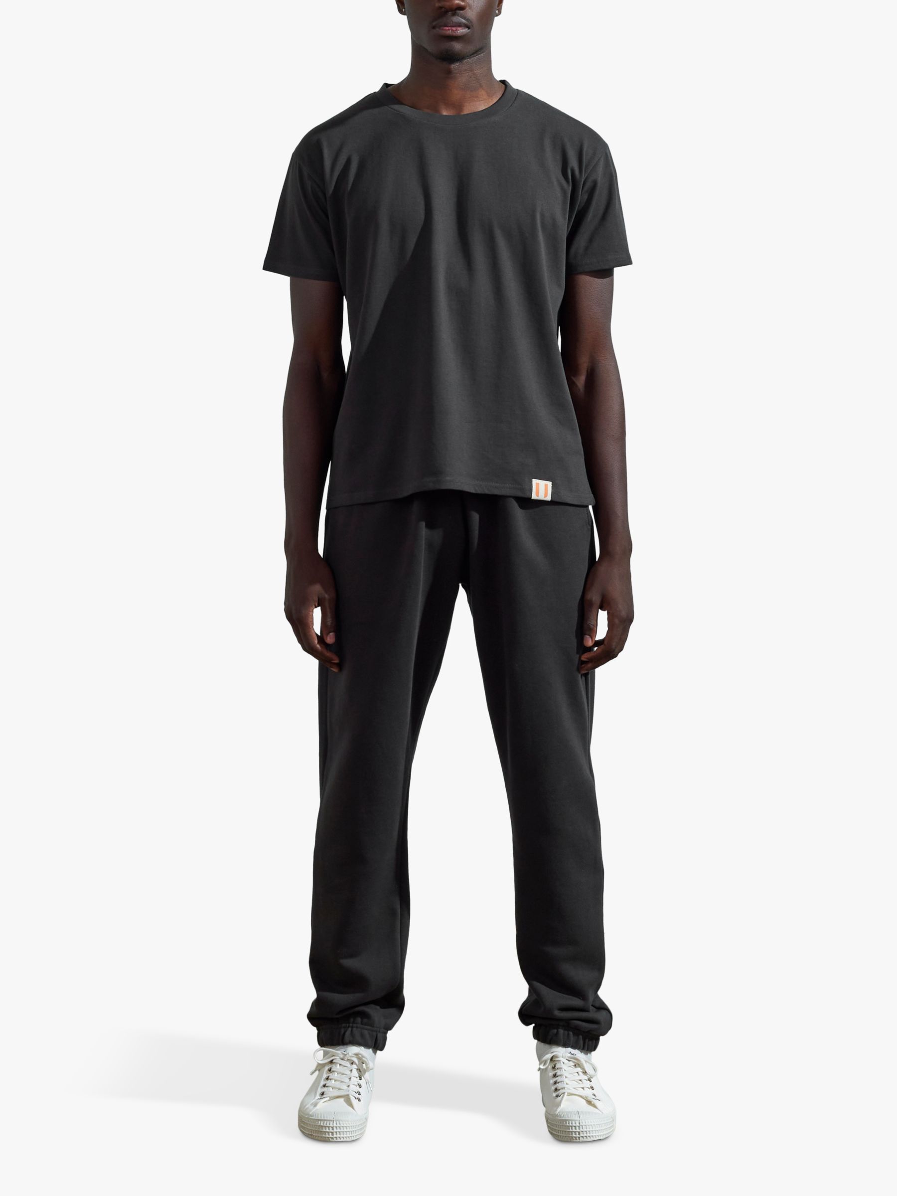 Uskees Organic Cotton Jersey T-Shirt, Faded Black at John Lewis & Partners