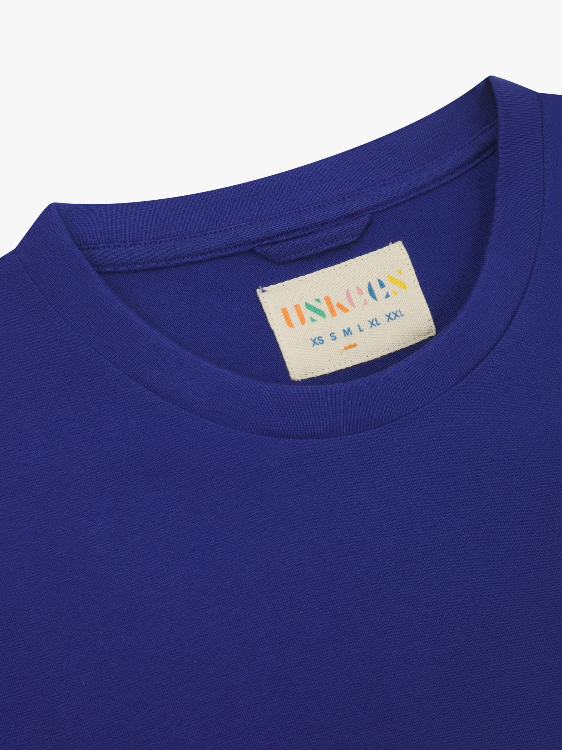 Uskees Organic Cotton Jersey T-Shirt, Ultra Blue, S