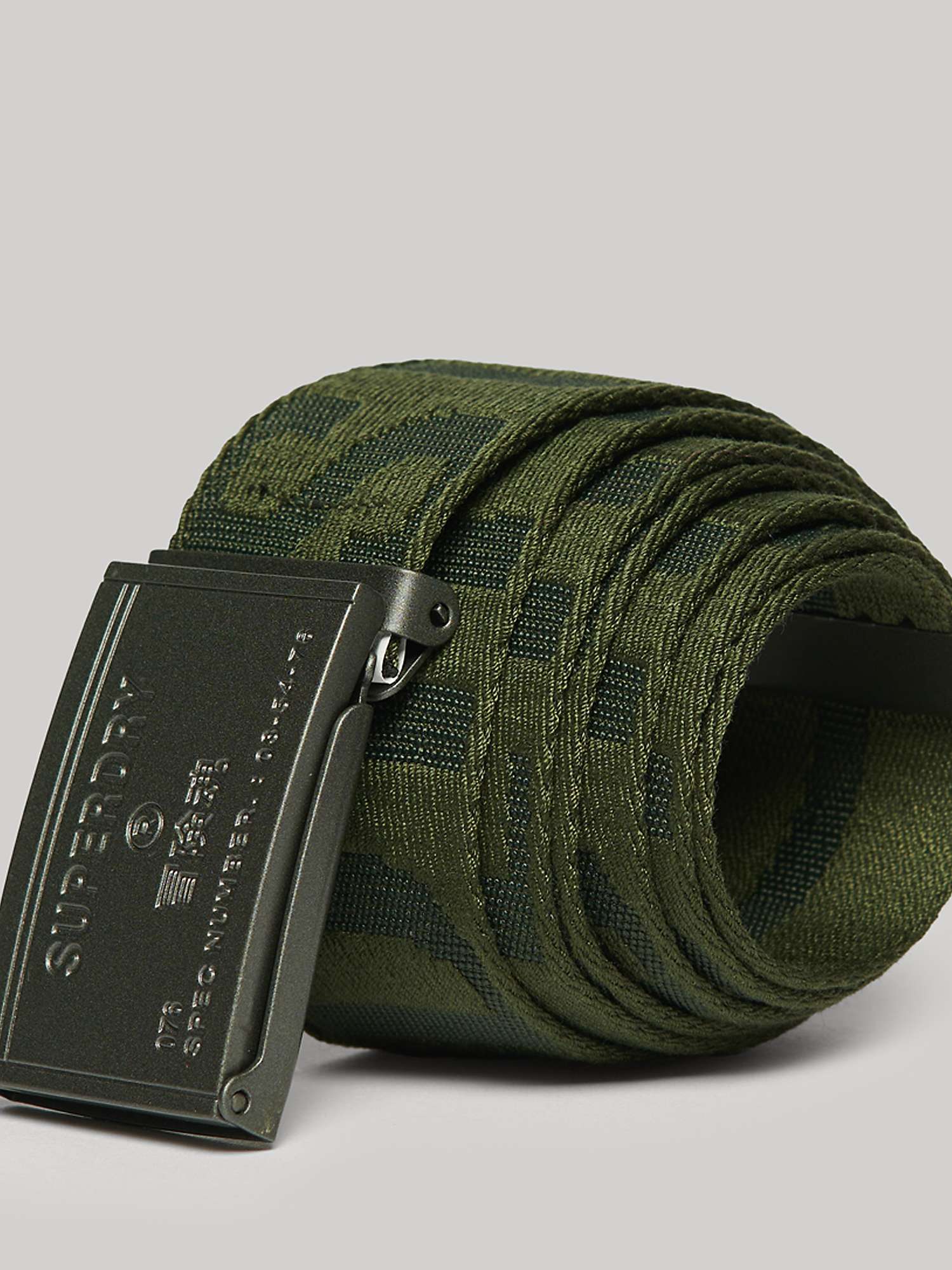 Buy Superdry Webbing Belt, Army Green Online at johnlewis.com